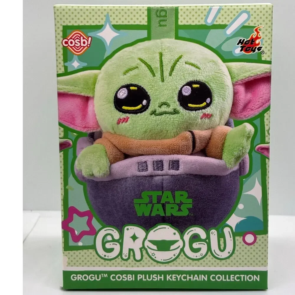 Disney x Star Wars x Cosbi Mandalorian & Grogu Plush Key/Charm, Crying, New